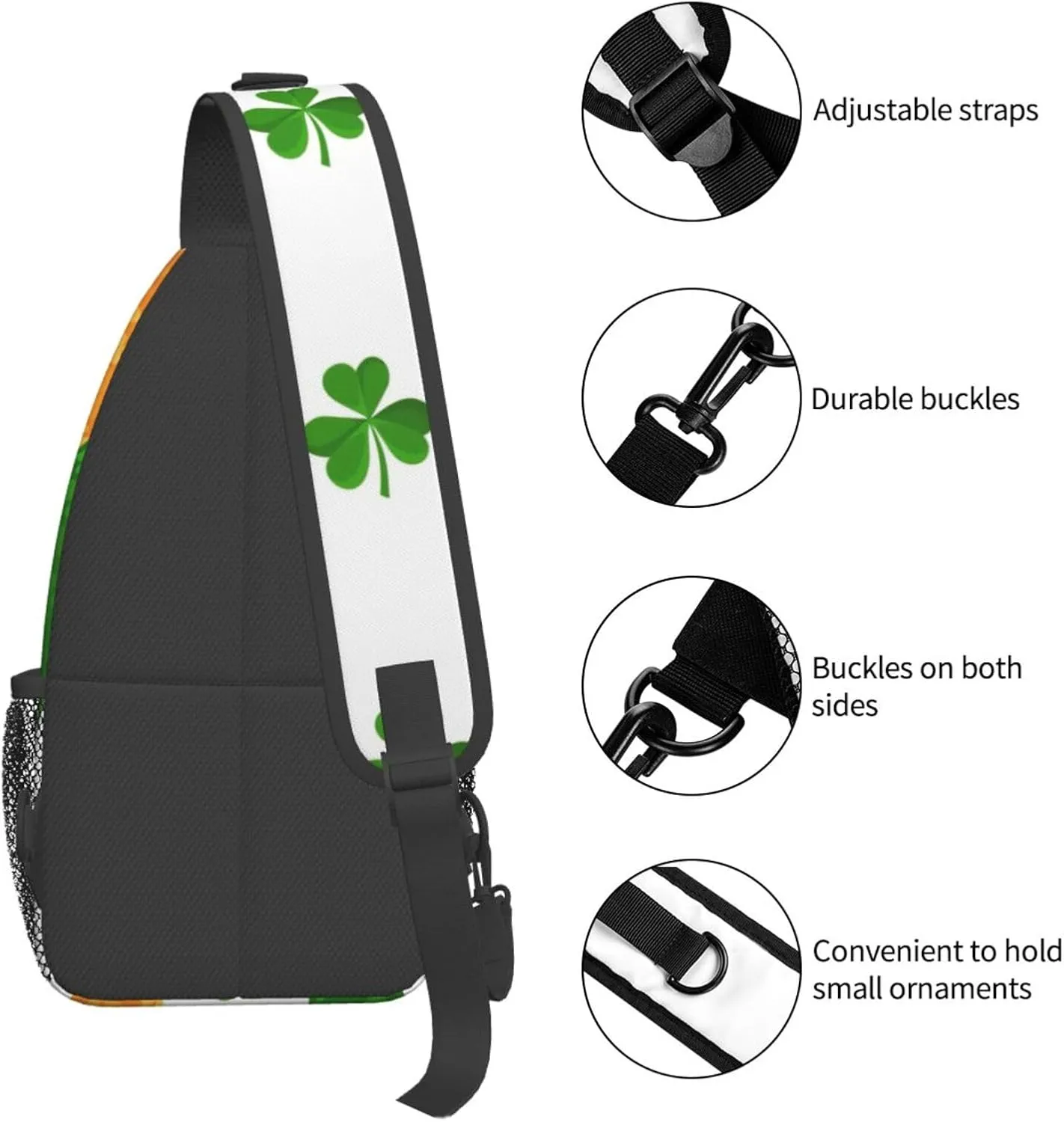 WURTON Sling Bag Llama Cactus Crossbody Backpack Shoulder Bag Casual Daypacks For Women Men Cycling Hiking Travel