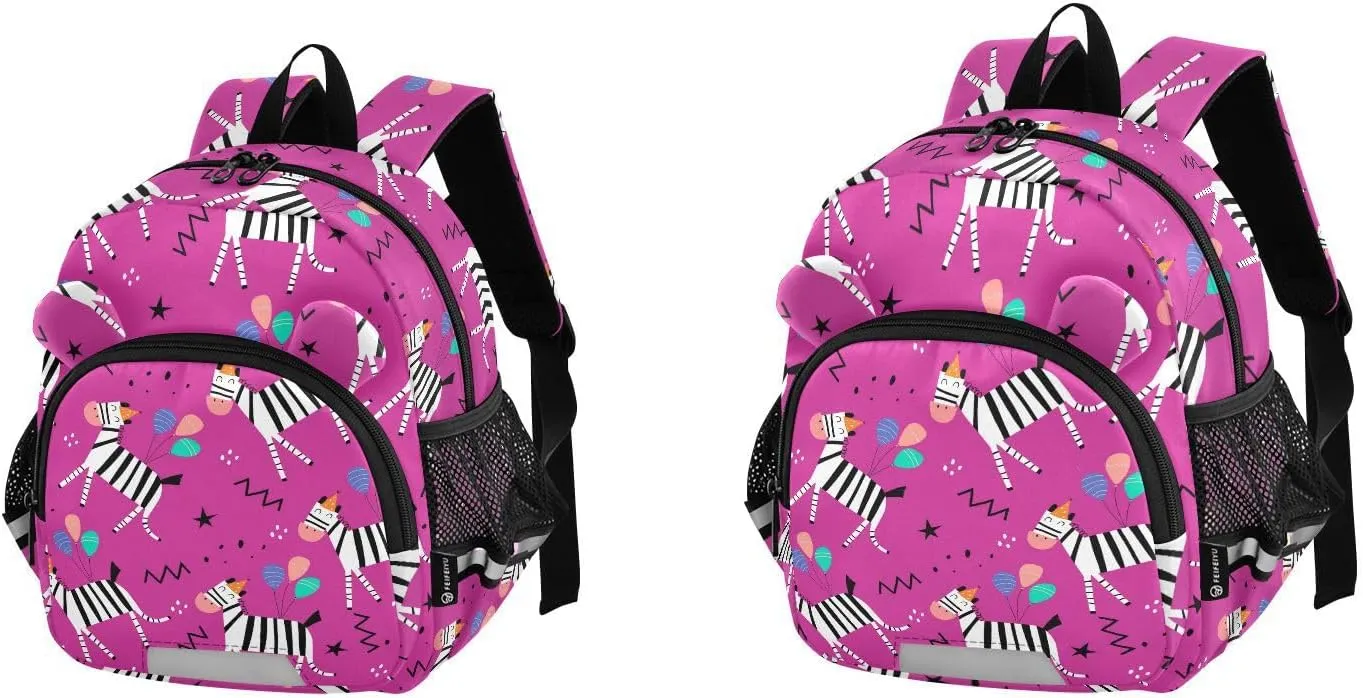 Wusikd Kids Backpack Cartoon Zebras Balloons Toddler Bags Colorful Schoolbag for Girls Boys Kindergarten Student S
