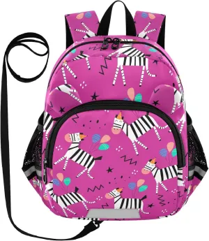 Wusikd Kids Backpack Cartoon Zebras Balloons Toddler Bags Colorful Schoolbag for Girls Boys Kindergarten Student S
