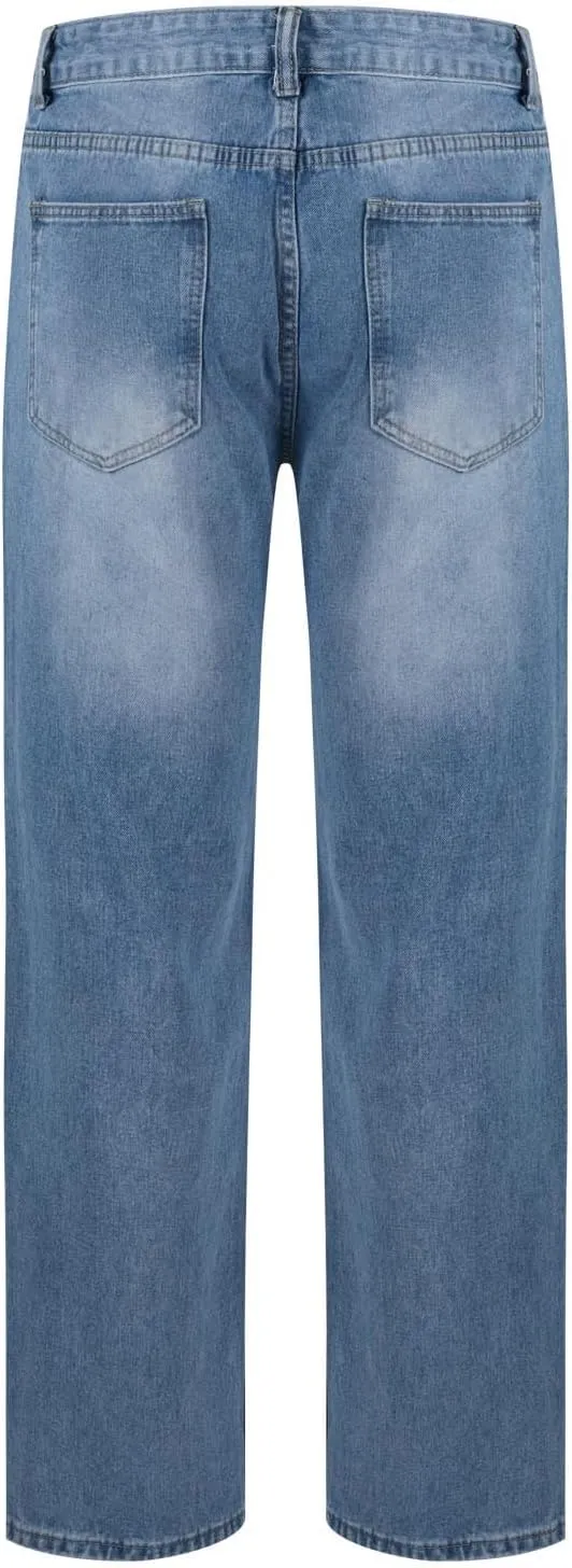 Y2k Baggy Jeans for Men Mexican Big and Tall Denim Jeans Pants Skater Wide Leg Carpenter Pants Streetwear Clothing