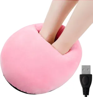 Yanmucy Electric Heated Foot Warmer USB Fast Heating Pad Soft Flannel Anti-Slip Foot Warmer Slippers for Men and Women