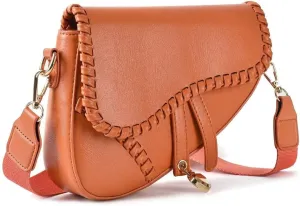 Yaopeing Saddle Shoulder Bags for Women,Trendy Saddle Purse Mini Crossbody Bag,PU Leather Clutch Purses Satchel Handbags