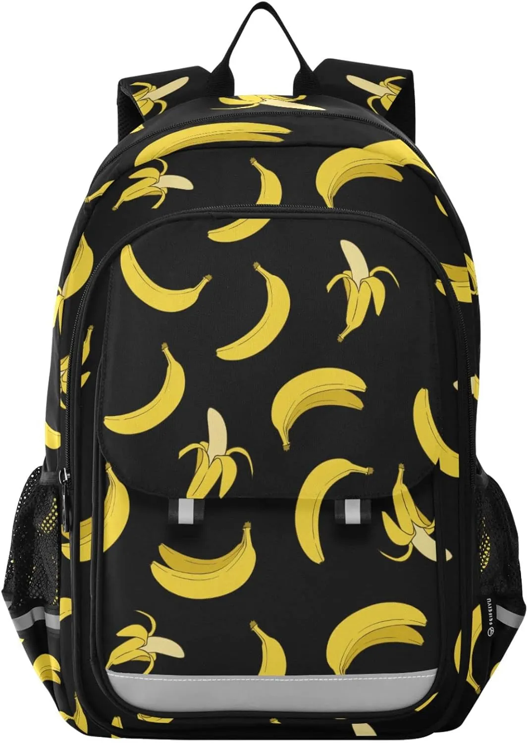 Yellow Banana Backpack School Bag Lightweight Laptop Backpack Student Travel Daypack with Reflective Stripes