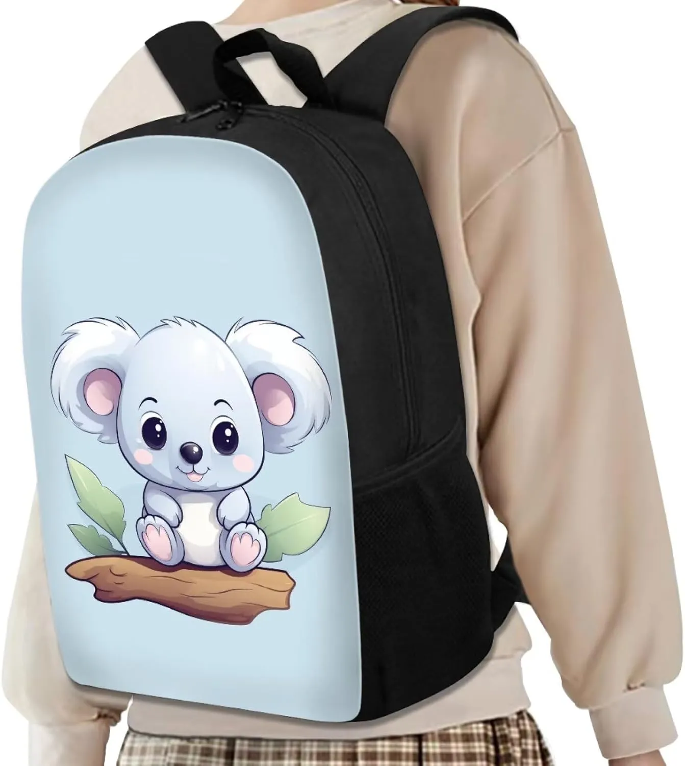 Ystardream Koala Bookbags for 5Th Grade Girls Elementary School Backpack for Girls Cute School Supplies for Teen Girls Blue Kindergarten School Bag Lightweight Shoulder Bag Students Daypacks