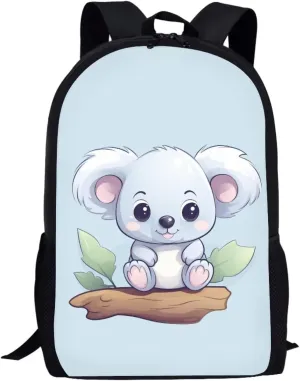 Ystardream Koala Bookbags for 5Th Grade Girls Elementary School Backpack for Girls Cute School Supplies for Teen Girls Blue Kindergarten School Bag Lightweight Shoulder Bag Students Daypacks