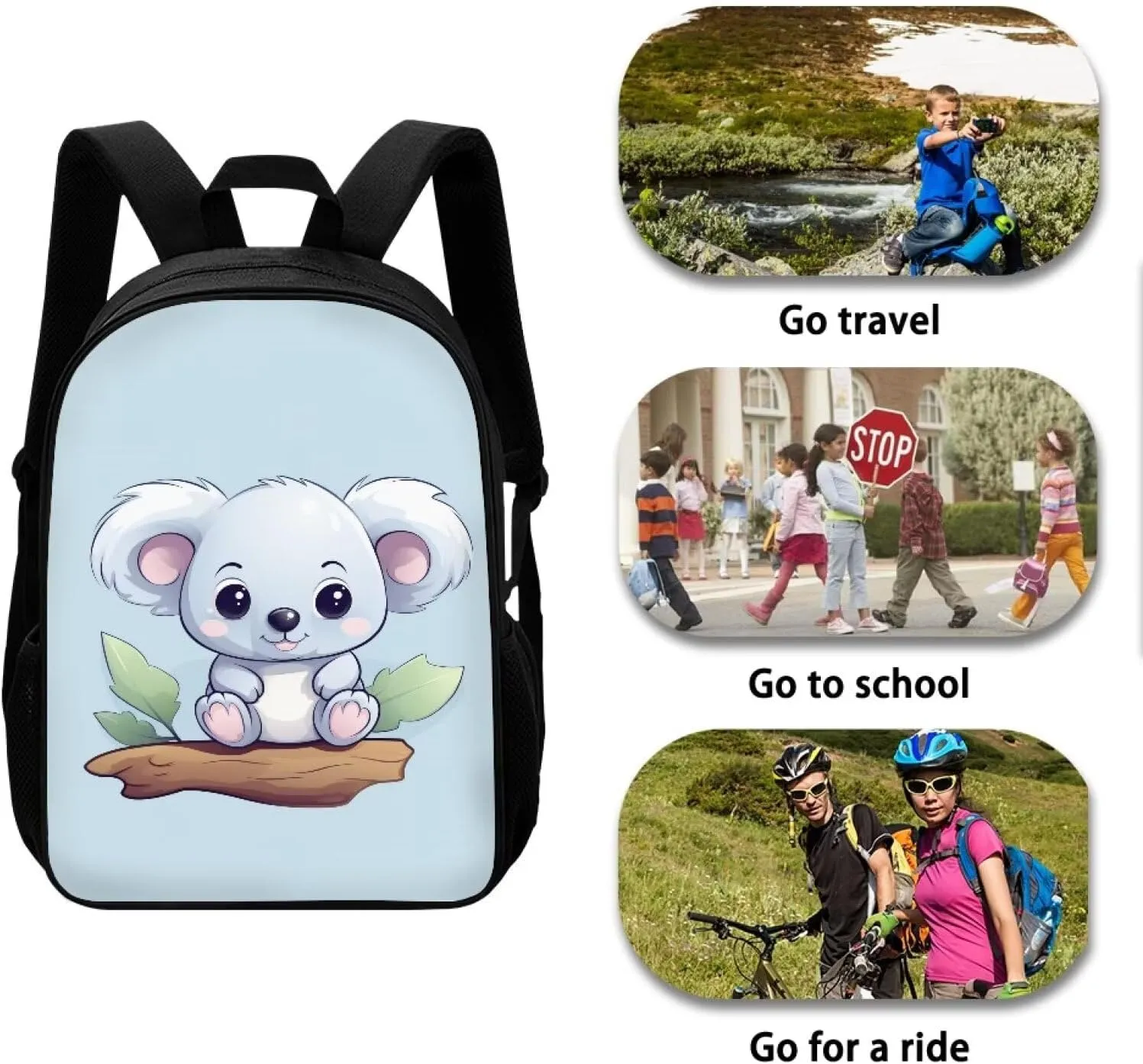 Ystardream Koala Bookbags for 5Th Grade Girls Elementary School Backpack for Girls Cute School Supplies for Teen Girls Blue Kindergarten School Bag Lightweight Shoulder Bag Students Daypacks