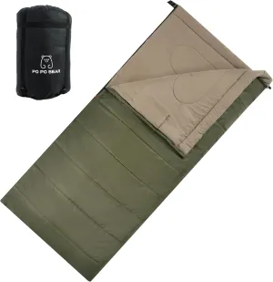 Zero Degree Sleeping Bag for Adults 100% Cotton Flannel Tall and Big