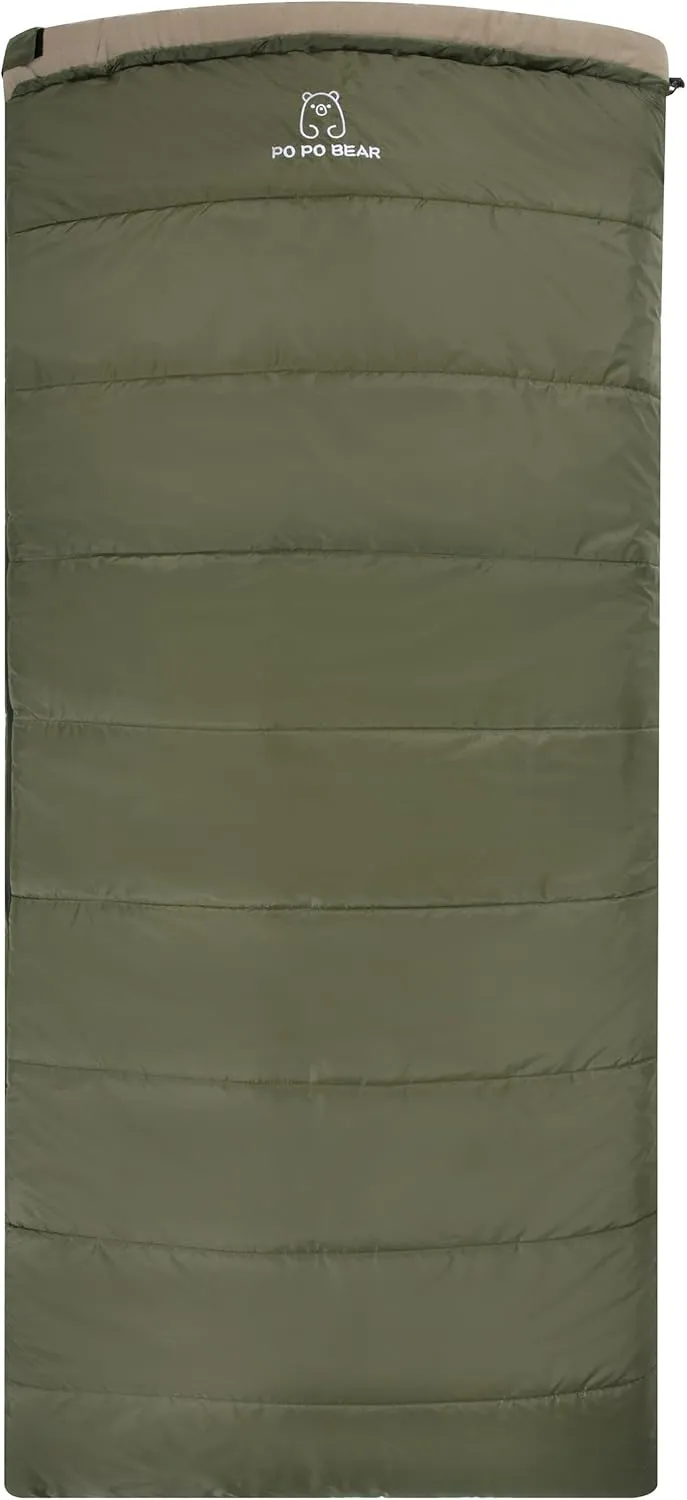 Zero Degree Sleeping Bag for Adults 100% Cotton Flannel Tall and Big