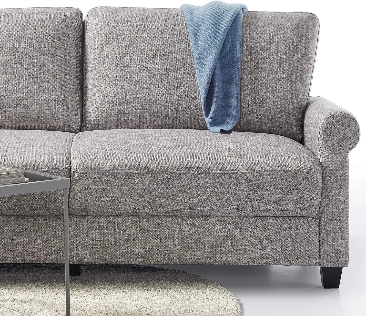 ZINUS Josh Sofa Couch, Easy, Tool-Free Assembly, Soft Grey