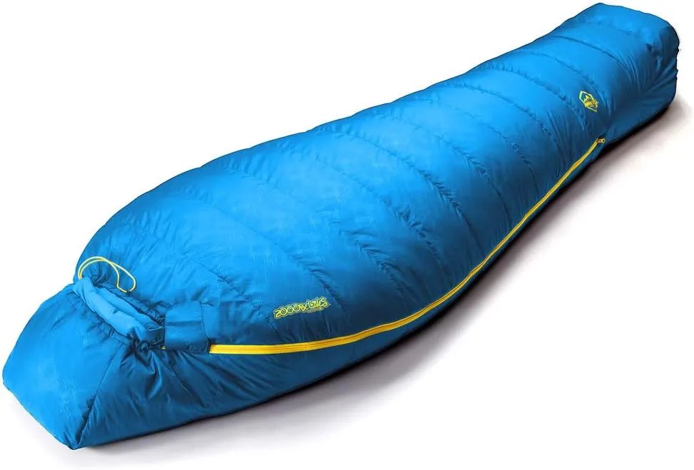 ZOOOBELIVES 10 Degree F Hydrophobic Down Sleeping Bag for Adults - Lightweight and Compact 4-Season Mummy Bag for Backpacking, Camping, Mountaineering and Other Outdoor Activities – Alplive D1500